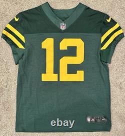 Nike Vapor Elite Green Bay Packers Aaron Rodgers Throwback Jersey Sz 44 NFL New