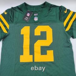 Nike Vapor Elite Green Bay Packers Aaron Rodgers Throwback Jersey Sz 44 NFL New