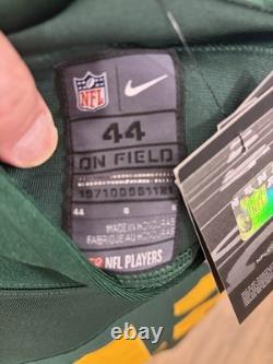 Nike Vapor Elite Green Bay Packers Aaron Rodgers Throwback Jersey Sz 44 NFL New