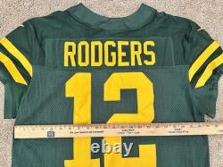 Nike Vapor Elite Green Bay Packers Aaron Rodgers Throwback Jersey Sz 44 NFL New