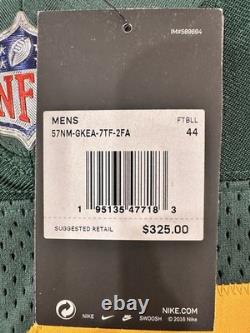 Nike Vapor Elite Green Bay Packers Aaron Rodgers Throwback Jersey Sz 44 NFL New