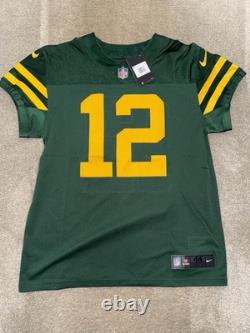 Nike Vapor Elite Green Bay Packers NFL Aaron Rodgers Throwback Jersey Size 44