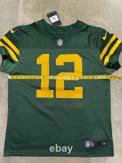 Nike Vapor Elite Green Bay Packers NFL Aaron Rodgers Throwback Jersey Size 44