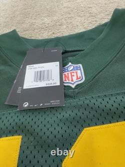 Nike Vapor Elite Green Bay Packers NFL Aaron Rodgers Throwback Jersey Size 44
