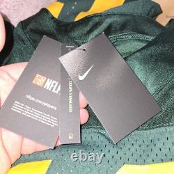 Nike Vapor Elite Green Bay Packers NFL Aaron Rodgers Throwback Jersey Size 44
