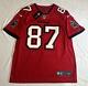 Nike Vapor Tampa Bay Bucs Red Football Jersey Mens Sz L Gronkowski On Field New