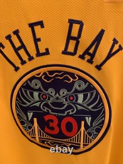 Nike Warriors Stephen Curry Authentic NBA City Chinese Bay CNY Jersey XL 52