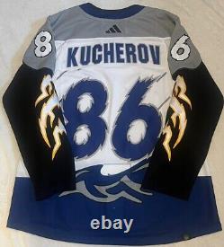 Nikita Kucherov #86 Tampa Bay Lightning Reverse Retro Adidas NHL Hockey Jersey