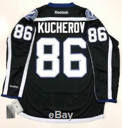 Nikita Kucherov Tampa Bay Lightning 2014 Reebok Premier Black Bolts Jersey