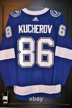 Nikita Kucherov Tampa Bay Lightning Adidas Home NHL Hockey Jersey Size 54