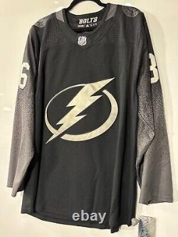 Nikita Kucherov Tampa Bay Lightning Adidas Jersey Auth. Stitch NHL Hockey Sz 52