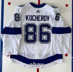 Nikita Kucherov Tampa Bay Lightning Adidas MiC Team Issued Authentic Jersey 56