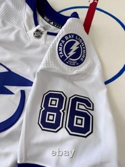 Nikita Kucherov Tampa Bay Lightning Adidas MiC Team Issued Authentic Jersey 56