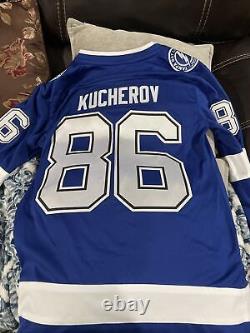 Nikita Kucherov Tampa Bay Lightning Blue Fanatics Breakaway Jersey Large