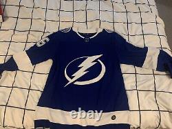 Nikita Kucherov Tampa Bay Lightning NHL Adidas Blue Hockey Jersey Size 50