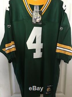 Nwt Mens Green Bay Packers Brett Favre Reebok Helmet Tag Jersey Size 50