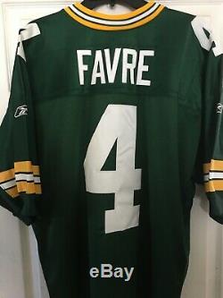 Nwt Mens Green Bay Packers Brett Favre Reebok Helmet Tag Jersey Size 50