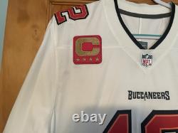 Nwt White Tampa Bay Bucs Tom Brady Superbowl 55 Football Jersey, Size Large