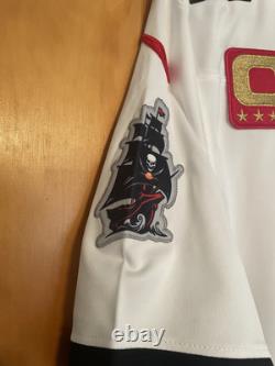 Nwt White Tampa Bay Bucs Tom Brady Superbowl 55 Football Jersey, Size Large