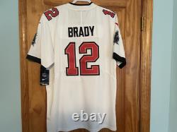 Nwt White Tampa Bay Bucs Tom Brady Superbowl 55 Football Jersey, Size Large