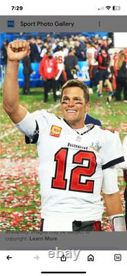 Nwt White Tampa Bay Bucs Tom Brady Superbowl 55 Football Jersey, Size Large