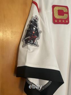 Nwt White Tampa Bay Bucs Tom Brady Superbowl 55 Football Jersey, Size Large