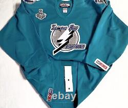 Nwt-pro-56 Blank Tampa Bay Lightning 2021 Cup Patch CCM License Authentic Jersey