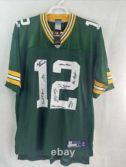 On Field NFL Green Bay Packers Aaron Rodgers 12 Football Jersey L Signed NWT