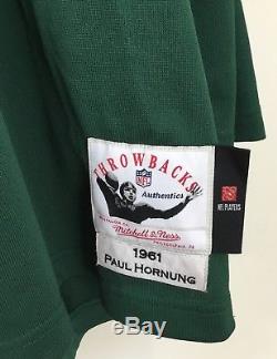 Paul Hornung Green Bay Packers Mitchell & Ness 1961 Throwback Jersey Sz 56 (3XL)