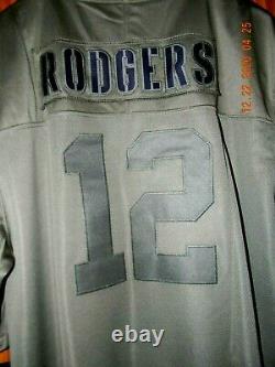 RARE NEW NIKE AARON ROGERS Green Camo SALUTE OF SERVICE Jersey, SIZE XXL