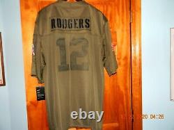 RARE NEW NIKE AARON ROGERS Green Camo SALUTE OF SERVICE Jersey, SIZE XXL