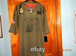 RARE NEW NIKE AARON ROGERS Green Camo SALUTE OF SERVICE Jersey, SIZE XXL