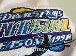 RARE Tampa Bay Devil Rays Authentic Jersey 1998 SIGNED Rocco Baldelli Size 48