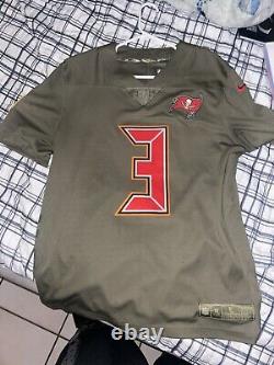 READ NWT Tampa Bay Support Military Buccaneers Jersey Men's Size Signed