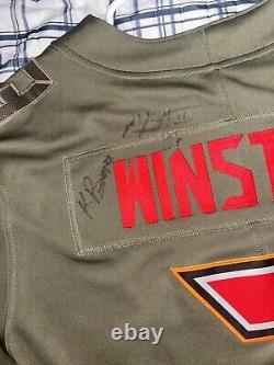 READ NWT Tampa Bay Support Military Buccaneers Jersey Men's Size Signed