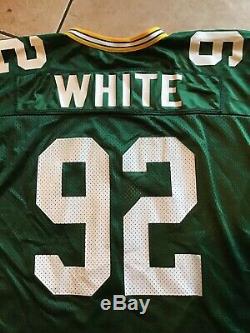REGGIE WHITE #92 Green Bay Packers Vintage NFL Wilson Jersey Size 46 LARGE