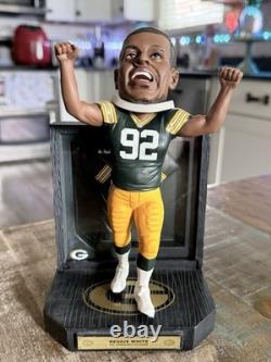 REGGIE WHITE Green Bay Packers Legend NFL Matted Jersey Showcase Bobblehead NIB