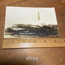Rare 1911 RRPC Real Photo Post Card Barnegat Bay NJ Light House