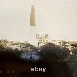 Rare 1911 RRPC Real Photo Post Card Barnegat Bay NJ Light House