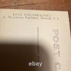 Rare 1911 RRPC Real Photo Post Card Barnegat Bay NJ Light House