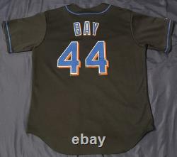 Rare Jason Bay New York Mets Black Jersey #44 Majestic Size Large