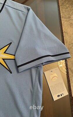 Rare Team Issued Tampa Bay Rays Nike Authentic On-Field Alt Blue Jersey 40/M NWT