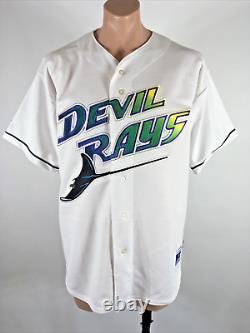 Rare! Vintage Authentic Tampa Bay Devil Rays Russell 48 XL Blank! Jersey