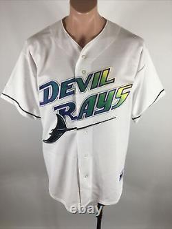 Rare! Vintage Authentic Tampa Bay Devil Rays Russell 48 XL Blank! Jersey