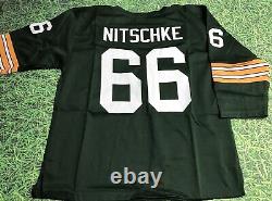 Ray Nitschke Custom Green Bay Packers 3/4 Sleeve Jersey