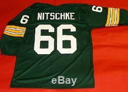 Ray Nitschke Custom Green Bay Packers 3/4 Sleeve Jersey