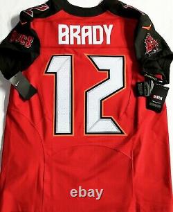 Red-pro-44 Tom Brady Tampa Bay Buccaneers Sleeve Authentic NFL Nike Jersey