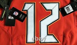 Red-pro-44 Tom Brady Tampa Bay Buccaneers Sleeve Authentic NFL Nike Jersey