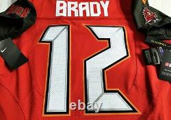 Red-pro-44 Tom Brady Tampa Bay Buccaneers Sleeve Authentic NFL Nike Jersey