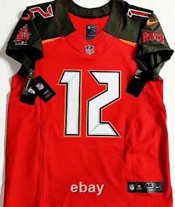 Red-pro-44 Tom Brady Tampa Bay Buccaneers Sleeve Authentic NFL Nike Jersey